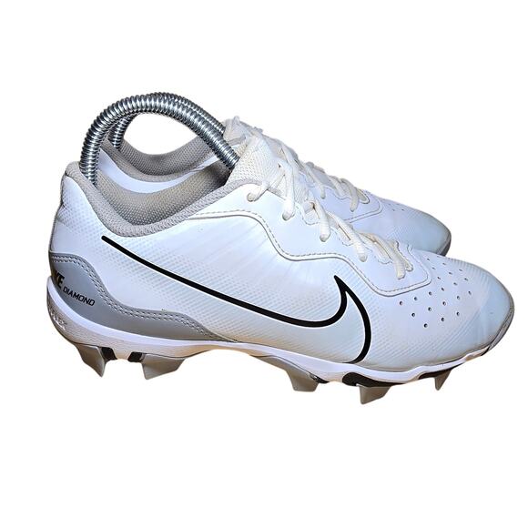Nike Huarache 4 Baseball Cleats Keystone Mens Sz 7 DJ6524-100 White Black - Picture 4 of 9